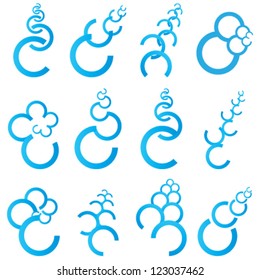 technology & business concept abstract circles icon set, logo designs