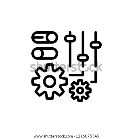 Technology business concept logo. Finances and development strategy. Construction and innovation icon. System integration. Flat design vector illustration