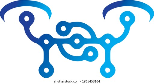 Technology business flat logo icon