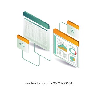 Technology business growth analysis data details screen