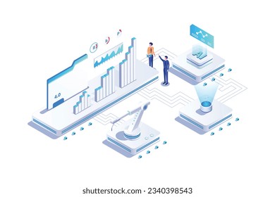 Technology Business Ideas Isometric Vector Concept