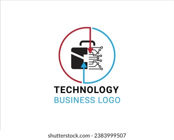Plantilla de diseño de logotipo comercial de tecnología