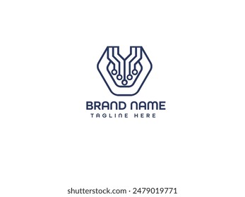 Technologie Business Logo Design Vektorgrafik Vorlage.