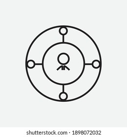 Symbol für das Netzwerk von Technologieunternehmen