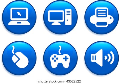 Technology Buttons Original Vector Illustration Buttons Collection