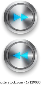 Technology Buttons (Vector and Illustration) - Isolated on white background.