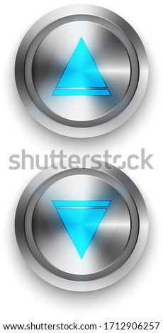 Technology Buttons (Vector and Illustration) - Isolated on white background.