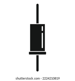 Technology capacitor icon simple vector. Component resistor. Ceramic current