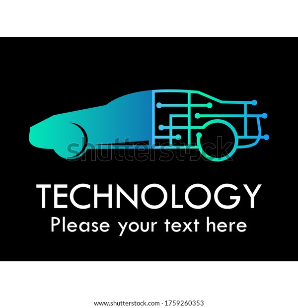 Technology car\
logo design template illustration.\
