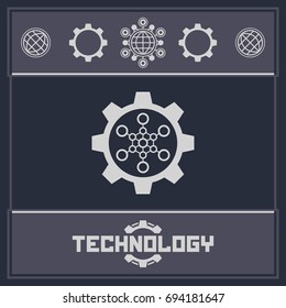 Technology card. Abstract technology background. Futuristic background. 