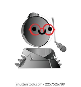 Ilustración vectorial de diseño de caracteres de tecnología