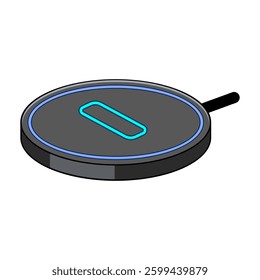 technology charging pad wireless cartoon. portable convenience, efficiency smartphone, accessory non technology charging pad wireless sign. isolated symbol vector illustration