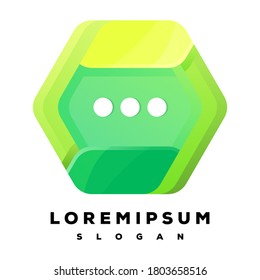 Technology chat logo design colorful