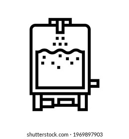 technology cheese production line icon vector. technology cheese production sign. isolated contour symbol black illustration