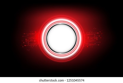 technology circle abstract red background concept art