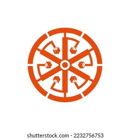 Technology Circle Art Logo, Vektordesign