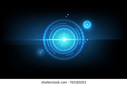 technology circle blue mesh abstract background