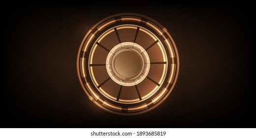 Fondo tecnológico de fondo dorado arte abstracto estilo digital fondo de pantalla arte moderno futurista