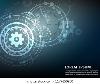 technology circle line pattern background
