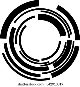 Technology Circle, Lines . Vector Logo