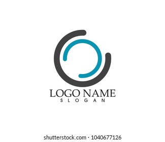 Technology circle logo and symbols Vector
