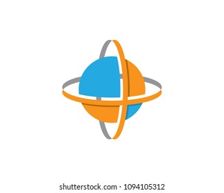 Technology circle logo and symbols Vector
