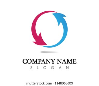 Technology circle logo and symbols Vector
