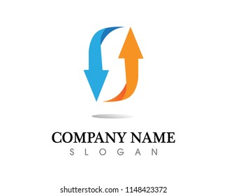 Technology circle logo and symbols Vector
