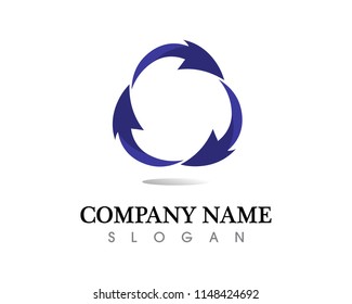 Technology circle logo and symbols Vector