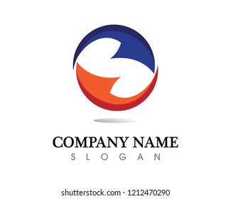 Technology circle logo and symbols Vector
