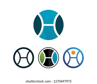 Technology circle logo and symbols Vector