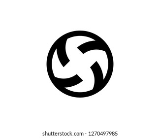 Technology circle logo and symbols Vector