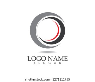 Technology circle logo and symbols Vector
