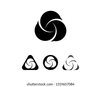 Technology circle logo and symbols Vector