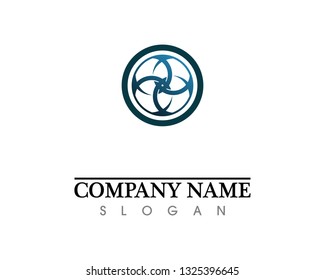 Technology circle logo and symbols Vector
