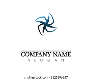 Technology circle logo and symbols Vector