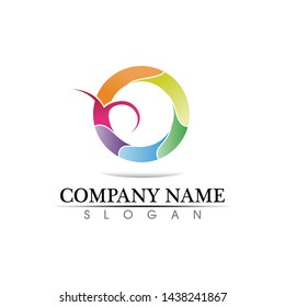 Technology circle logo and symbols Vector
