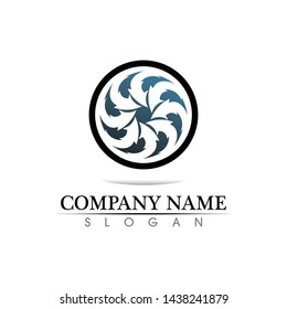 Technology circle logo and symbols Vector