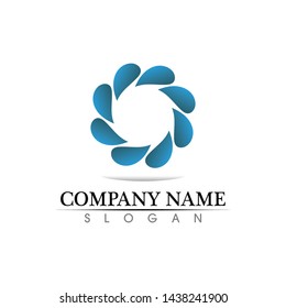 Technology circle logo and symbols Vector

