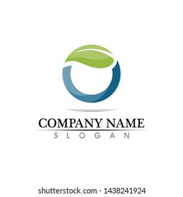 Technology circle logo and symbols Vector

