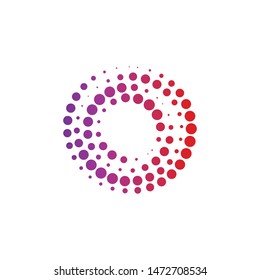 Technology circle logo and symbols Vector