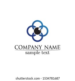 Technology circle logo and symbols Vector