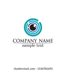 Technology circle logo and symbols Vector