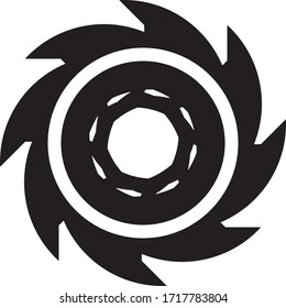 Technology circle logo and symbols Vector

