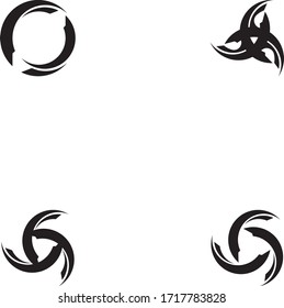 Vektorillustration des Technologiekreises mit Logo und Symbolen

