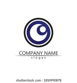 Technology circle logo and symbols Vector
