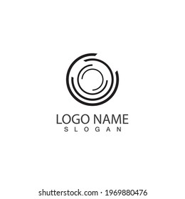 Technology circle logo and symbols Vector