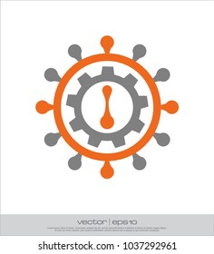 technology circle logo template