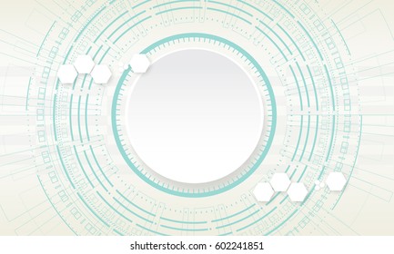 technology circle on white background. vector illustration.