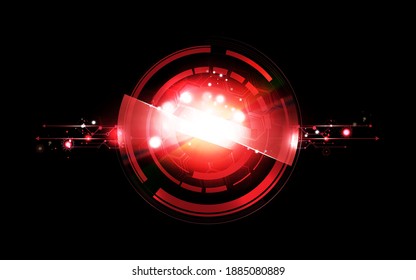 Technology circle red background abstract art digital style wallpaper futuristic modern concept art